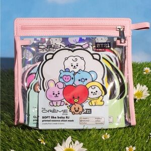 BT21 Baby Printed Essence Sheet Mask Complete Set with Travel Pouch